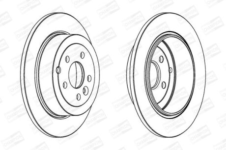 КОМПЛ.2 ШТ/ Гальмівний диск зад. LANDROVER Freelander 07- (302*12) CHAMPION 562765CH