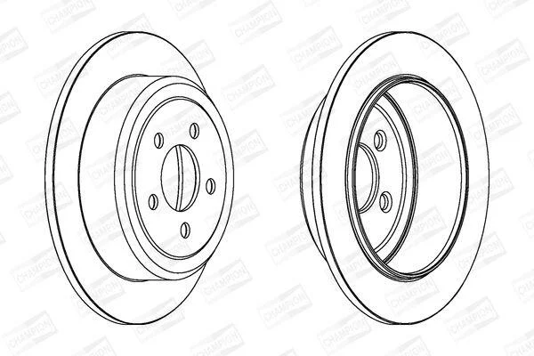 КОМПЛ.2 ШТ/ Гальмівний диск зад. Jeep Cherokee 08-/ Dodge Nitro 07- (316*12) CHAMPION 562917CH (фото 1)