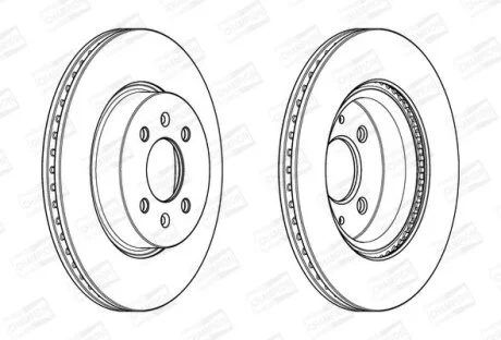 КОМПЛ.2 ШТ/ Гальмівний диск пер. Hyundai i20 14-/Kia Rio 11- (280*22) CHAMPION 562944CH