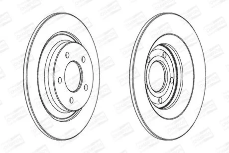 КОМПЛ.2 ШТ/ Гальмівний диск задн. MAZDA 5 (CR) 05- (302*11) CHAMPION 563038CH