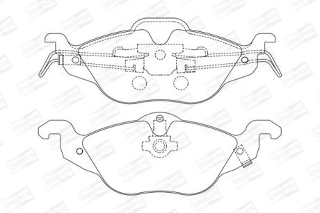 OPEL гальмівні колодки перед. Astra F/G 98- CHAMPION 571968CH