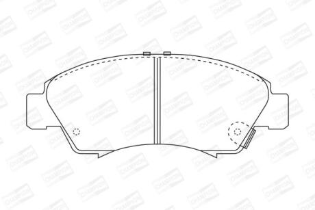 HONDA гальмівні колодки передн. Civic V,VI 91-,CRX,Jazz 02- CHAMPION 572324CH