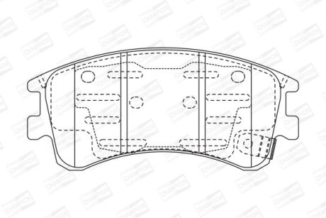 MAZDA гальмівні колодки передн.Mazda 6 02- CHAMPION 572482CH