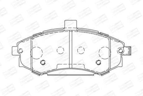 HYUNDAI Тормозные колодки передн.Elantra,Matrix CHAMPION 572513CH
