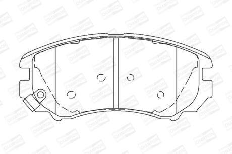 HYUNDAI гальмівні колодки перед. Tucson,Sonata,,KIA Magentis,Sportage 01- CHAMPION 572514CH