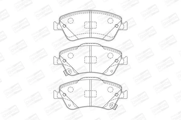 Гальмівні колодки пер. Toyota Auris 07-12 (bosch) CHAMPION 572524CH (фото 1)
