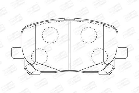 TOYOTA гальмівні колодки передн. Avensis Verso 01- CHAMPION 572546CH