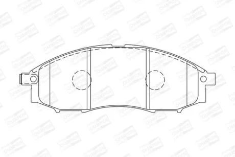 NISSAN гальмівні колодки передн. Navara 02- CHAMPION 572551CH