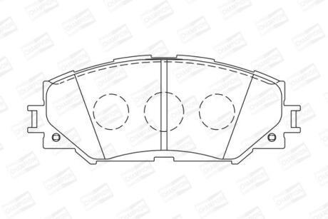 TOYOTA колодки гальмівні передні Auris,Corolla,RAV-4 05- CHAMPION 572598CH