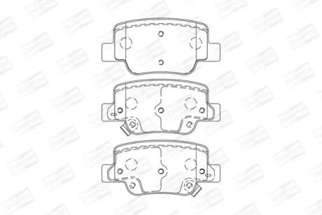 TOYOTA гальмівні колодки задн. VERSO 09- CHAMPION 572623CH