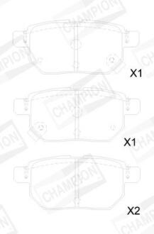 TOYOTA гальм.колодки задн.Auris,Corolla 07-, SUBARU TREZIA 1.4 D 11-, LEXUS CT 200h 11- CHAMPION 572632CH