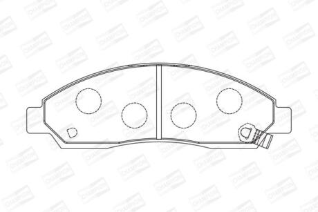 ISUZU гальмівні колодки передн.GREAT WALL Hover 06-, ISUZU D-Max 2,5D 07- CHAMPION 572643CH