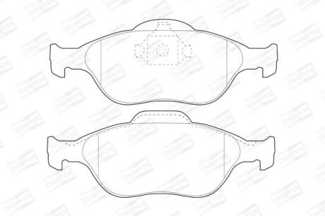 FORD гальмівні колодки передні Fiesta,Fusion,Mazda 2 95- CHAMPION 573041CH