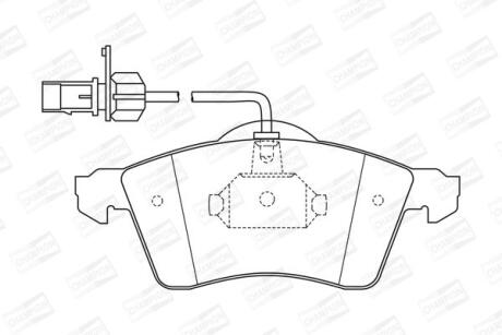 VW гальмівні колодки передн. T4 96- CHAMPION 573106CH