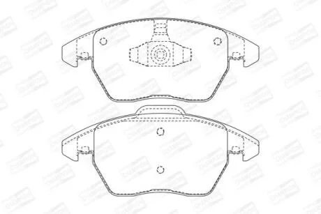 Гальмівні колодки пер. Citroen C4 Picasso 06-/Peugeot 5008 09- (ATE) CHAMPION 573134CH