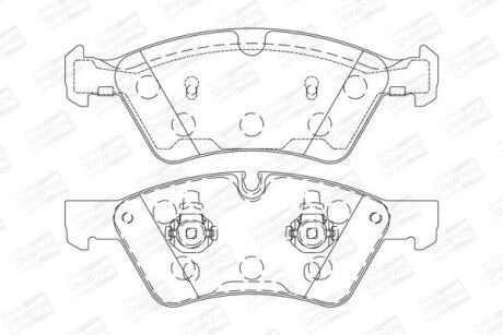 DB гальмівні колодки передн. E211AMG, ML164,GL164, R251 05- CHAMPION 573175CH