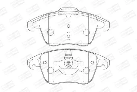 Гальмівні колодки пер. Citroen C4 Picasso 06-/Peugeot 5008 09- (ATE) CHAMPION 573193CH