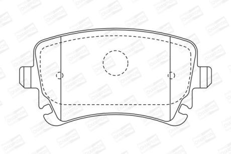 VW гальмівні колодки задн.Audi A4/A6/A8 04-T5 CHAMPION 573219CH