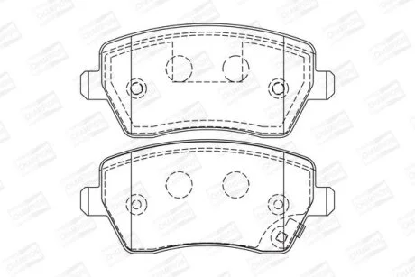 NISSAN Гальмівні колодки передн. Micra, Note 03- RENAULT Clio, Kangoo 1.5DCI CHAMPION 573255CH