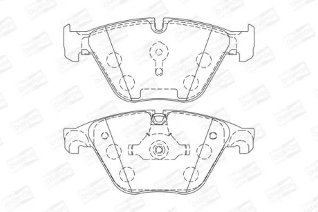 BMW колодки гальм.передн. F10 525d-535,Touring 518d-535 09- CHAMPION 573305CH