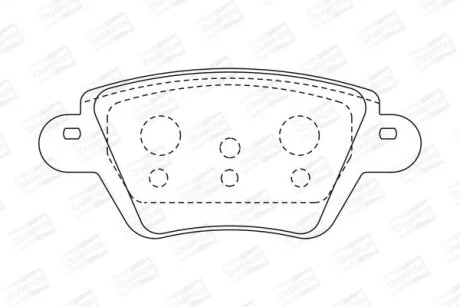 FORD гальмівні колодки задн.Mondeo 00-,Kangoo 01-,Jaguar X-Type CHAMPION 573320CH