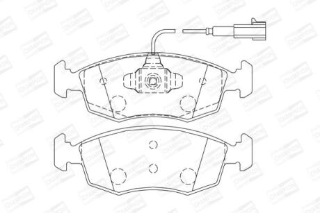 FIAT гальмів.колодки передн.500,Punto 09- CHAMPION 573367CH