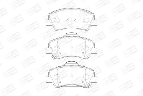 HYUNDAI гальмівні колодки передн.Accent 10-, KIA Rio III CHAMPION 573368CH