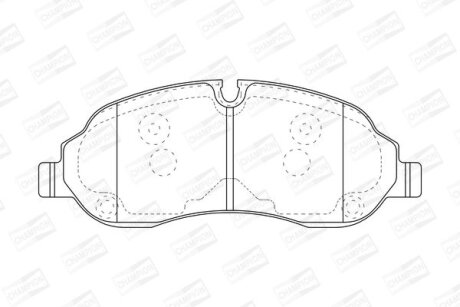 FORD гальмів.колодки передн. (з датчик.) Transit 2,2TDCi 13- CHAMPION 573438CH