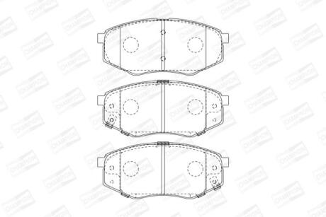 HYUNDAI Гальмівні колодки передн. ix20,Kia Soul II 10- CHAMPION 573454CH