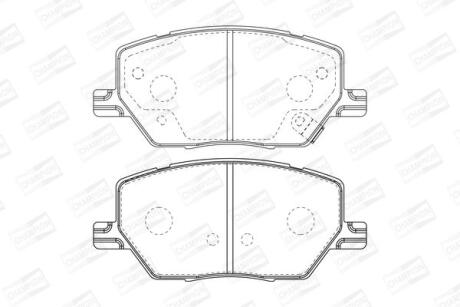 JEEP Гальмівні колодки передні COMPASS 1.3 20-, COMPASS 1.4 17-, RENEGADE SUV 1.4 14- CHAMPION 573610CH