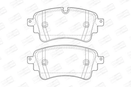 VW Колодки гальмівні задні. AUDI A4/A5/Q5/Q7 15- CHAMPION 573628CH