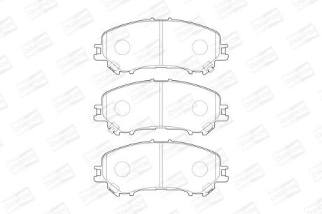 NISSAN колодки гальм. передні Qashqai 1,2-1,6 13-, X-Trail 1,6 13- CHAMPION 573659CH