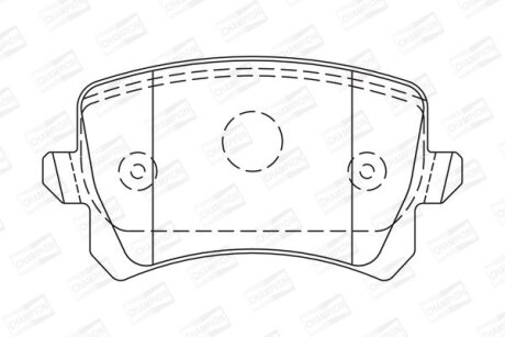 VW гальмівні колодки задн. Audi A3 03-Golf V, Caddy III, TouranSkoda Octavia CHAMPION 573667CH