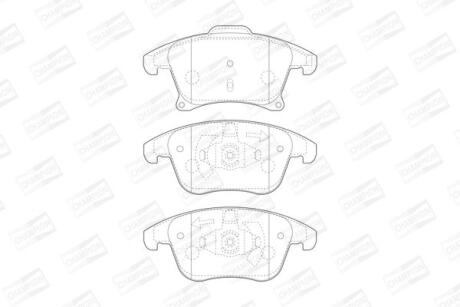 FORD колодки гальм. передн. Mondeo 14-, Galaxy, S-Max 15- CHAMPION 573674CH