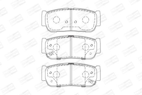 KIA гальмівні колодки задн.Sorento 02-,SsangYong Rexton,Kyron,Rodius 05- CHAMPION 573676CH