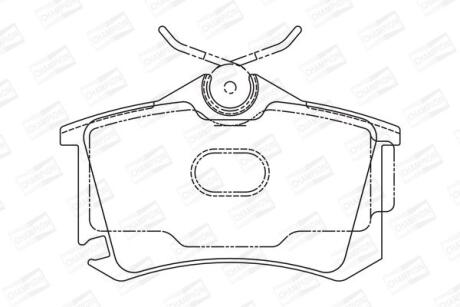 VW гальмівні колодки задн.Audi,Seat,Skoda Fabia,Polo 01- CHAMPION 573682CH