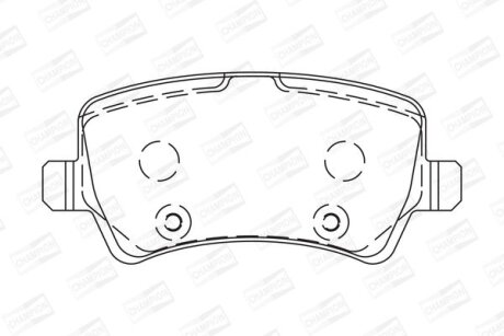 FORD гальмівні колодки задн. Galaxy 06-, Volvo S80, V70 CHAMPION 573748CH