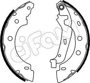 NISSAN Комплект барабанних колодок KUBISTAR Фургон (X76) 1.2 16V 06-, RENAULT KANGOO (KC0/1_) 1.6 16V bivalent 05- CIFAM 153-355