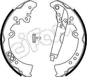 TOYOTA Комплект барабанних колодок FORTUNER (_N15_, _N16_) 2.4 D (GUN165_) 15-, HILUX VIII Пікап (_N1_) 3.0 D 4WD (LAN125_) 15- CIFAM 153-445