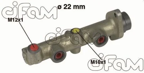 FORD Главный тормозной цилиндр D22.2мм ESCORT 1.4/1.6/1.6XR3I 2/86- CIFAM 202163