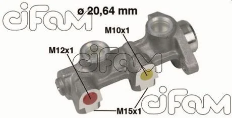OPEL Головний гальмівний циліндр D20,64mm KADET E 1.2,1.3,1.3I 8/84- CIFAM 202184
