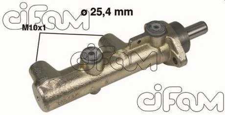 CITROEN Главный тормозной цилиндр JUMPER 2.0 +ABS 94- 25.40 CIFAM 202236