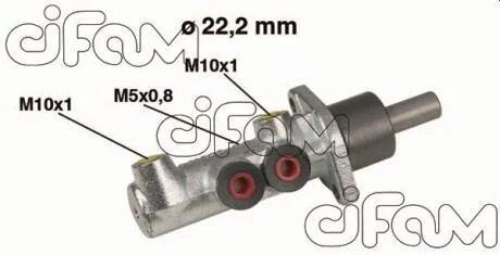 FIAT головний гальмівний циліндр з ABS 22,2мм Doblo -05 CIFAM 202354