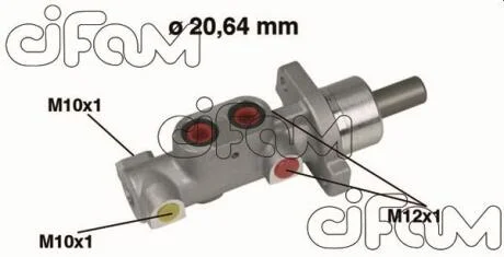 PEUGEOT Головний гальмівний циліндр 306 1.4 97- 20.64 CIFAM 202357