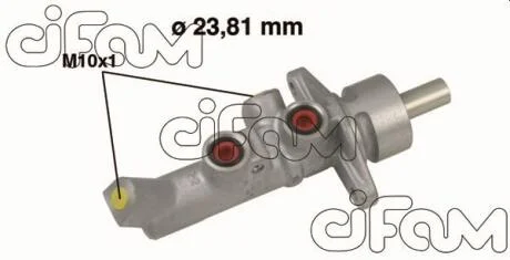 TOYOTA головний гальмівний циліндр (2 виходи M10, без ESP) AVENSIS 03-08, COROLLA 04-09 CIFAM 202647