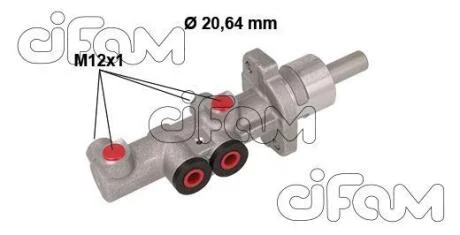 SEAT головний гальмівний циліндр CORDOBA 02-06, IBIZA III 02-06, 03-09, SKODA FABIA I 99-02, VW POLO 02-07, POLO IV 02-12 CIFAM 202881