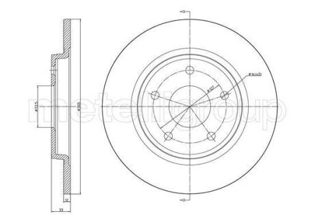 Диск гальмівний задній Chrysler Grand Voyager 07- CIFAM 800-1382C