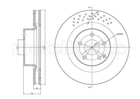 DB диск гальмівний перед. (вентил.) W220 (330*32) CIFAM 800-1625FC
