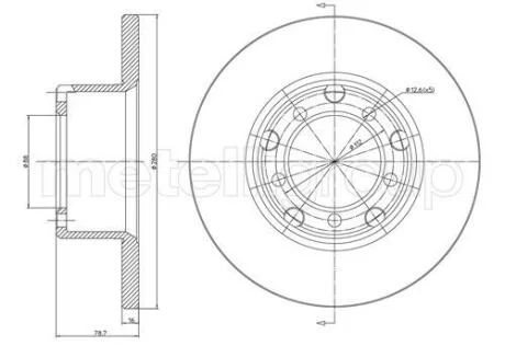 Диск тормозной перед. DB 207-507D 77-95 (280*16) CIFAM 800210