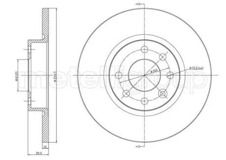 VOLVO Тормозной диск передний 440-460 -96 CIFAM 800260